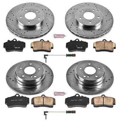 PowerStop Z23 Evolution Sport Front & Rear Brake Kit | Mercedes-Benz C230 (99-00) (K4417)