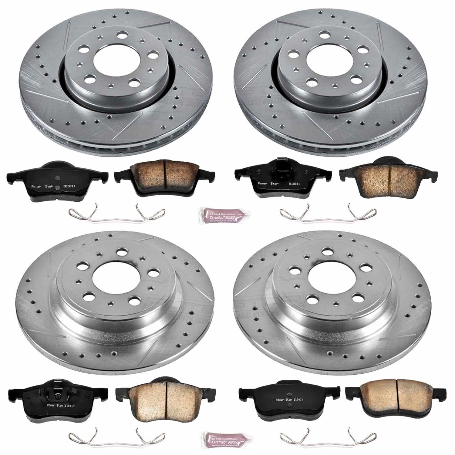 PowerStop Z23 Evolution Sport Front & Rear Brake Kit | Volvo S60 (01-07) (K4430)