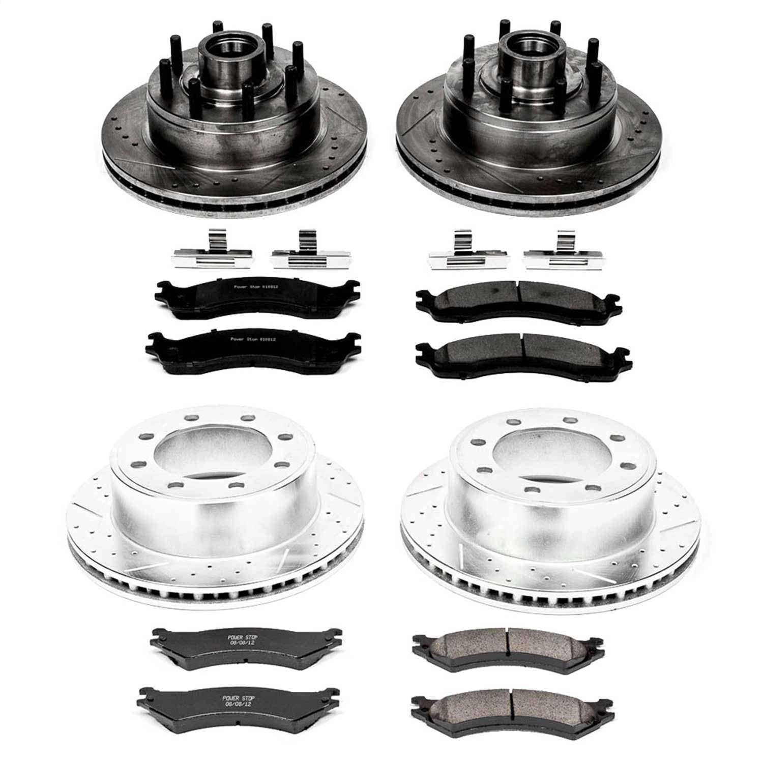 PowerStop Front & Rear Z23 Evolution Brake Kit | Ford E-1500 (07) (K4434)