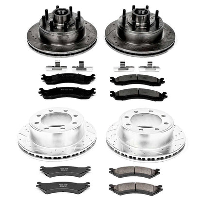 PowerStop Front & Rear Z23 Evolution Brake Kit | Ford E-1500 (07) (K4434)