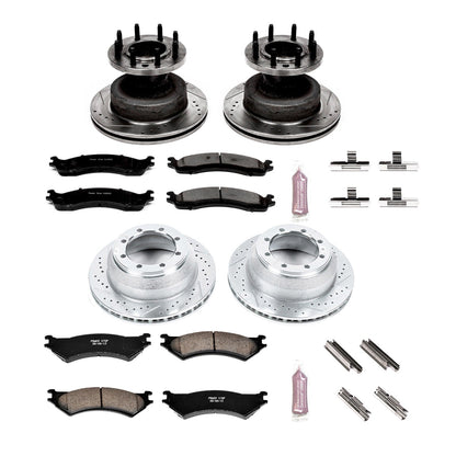 PowerStop Front & Rear Z23 Evolution Brake Kit | Ford E-350 Super Duty (99-07) (K4435)