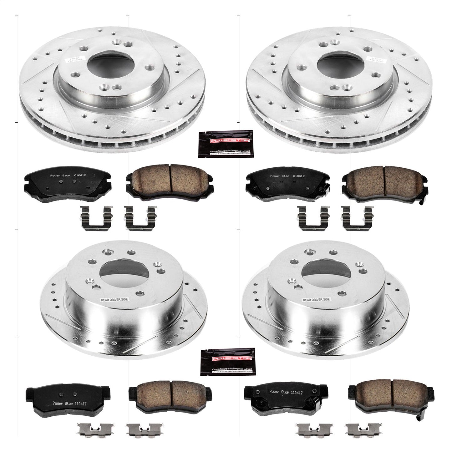 PowerStop Front & Rear Z23 Evolution Sport Brake Kit | Hyundai Elantra (07-10) (K4442)