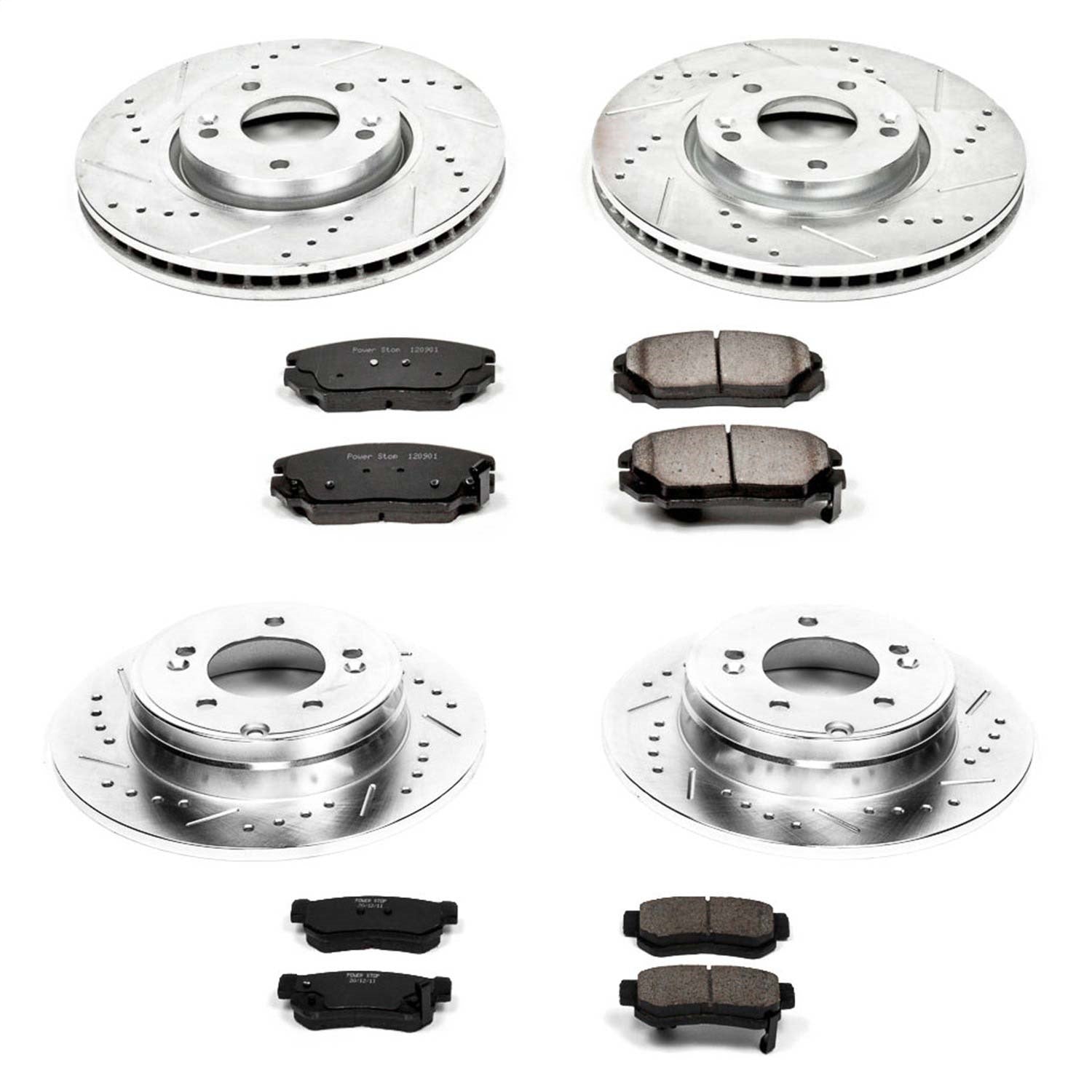 PowerStop Front & Rear Z23 Evolution Sport Brake Kit | Hyundai Sonata (06-08) (K4443)