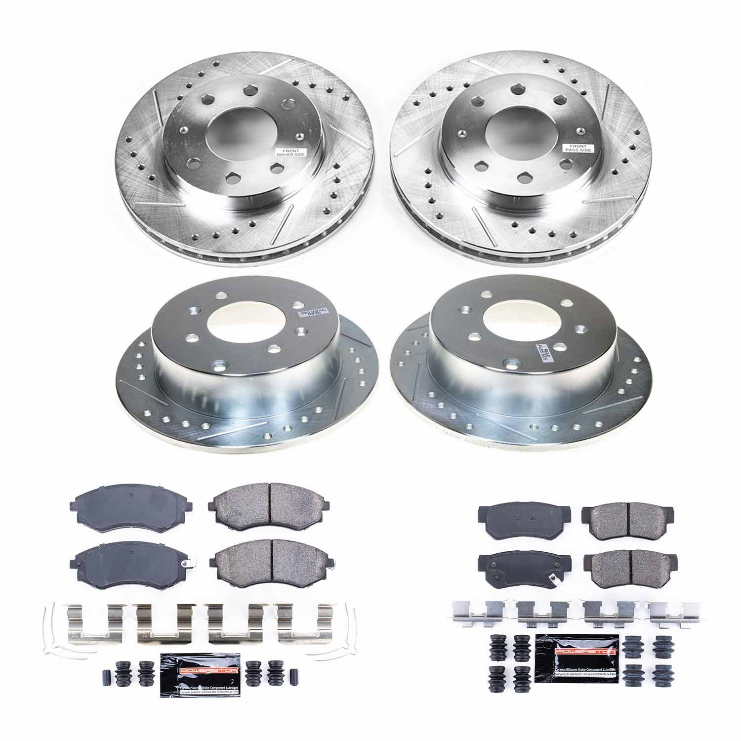 PowerStop Front & Rear Z23 Evolution Brake Kit | Hyundai Sonata (99-01) (K4444)