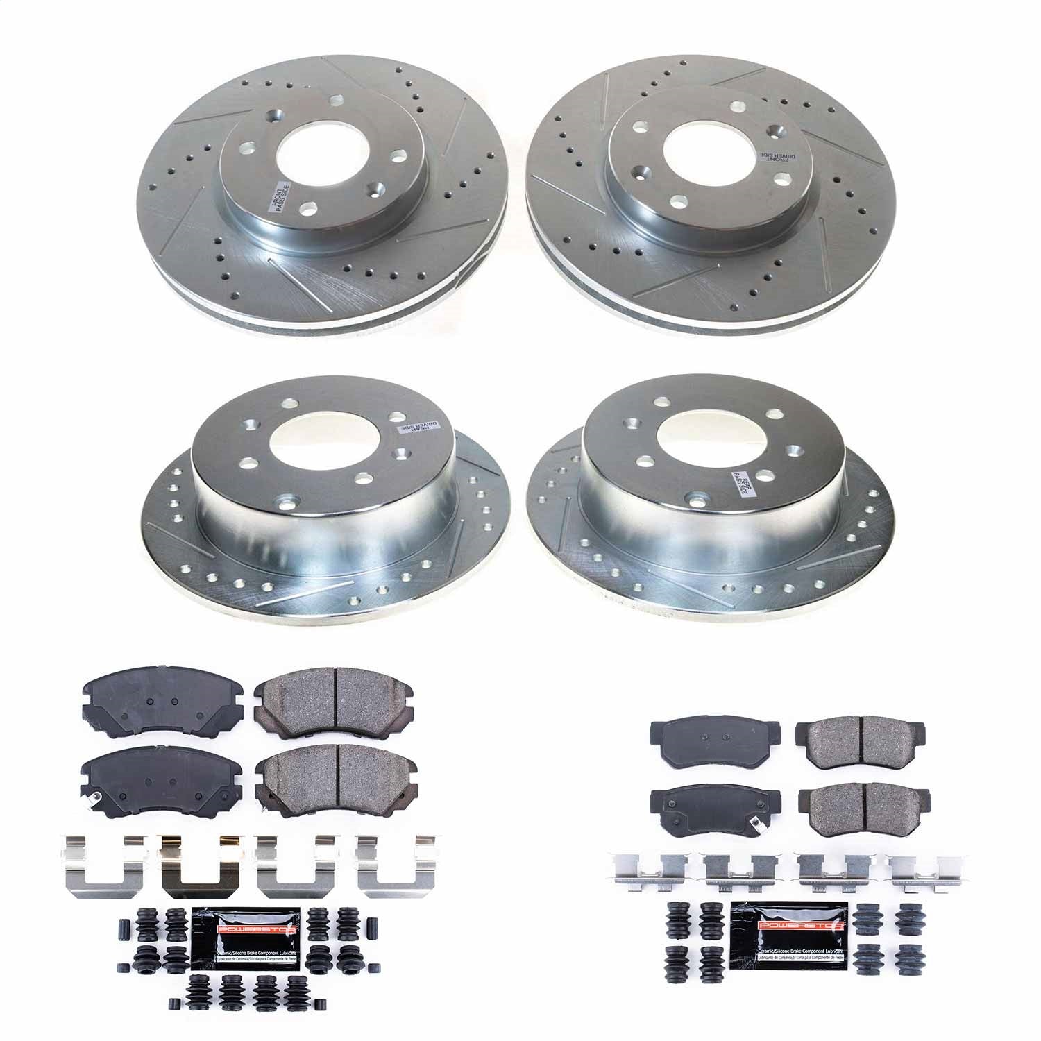 PowerStop Front & Rear Z23 Evolution Brake Kit | Kia Optima (02-06) (K4445)