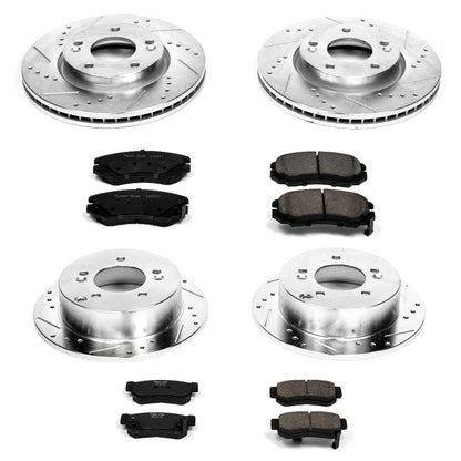 PowerStop Z23 Evolution Sport Front & Rear Brake Kit | Hyundai Sonata (06-08) (K4449)