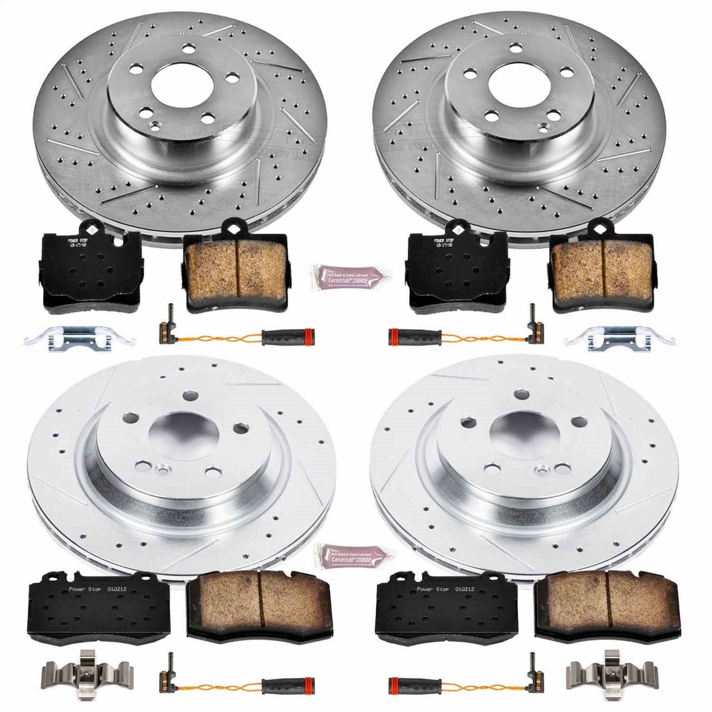 PowerStop Front & Rear Z23 Evolution Sport Brake Kit | Mercedes-Benz S430 (00-02) (K4455)