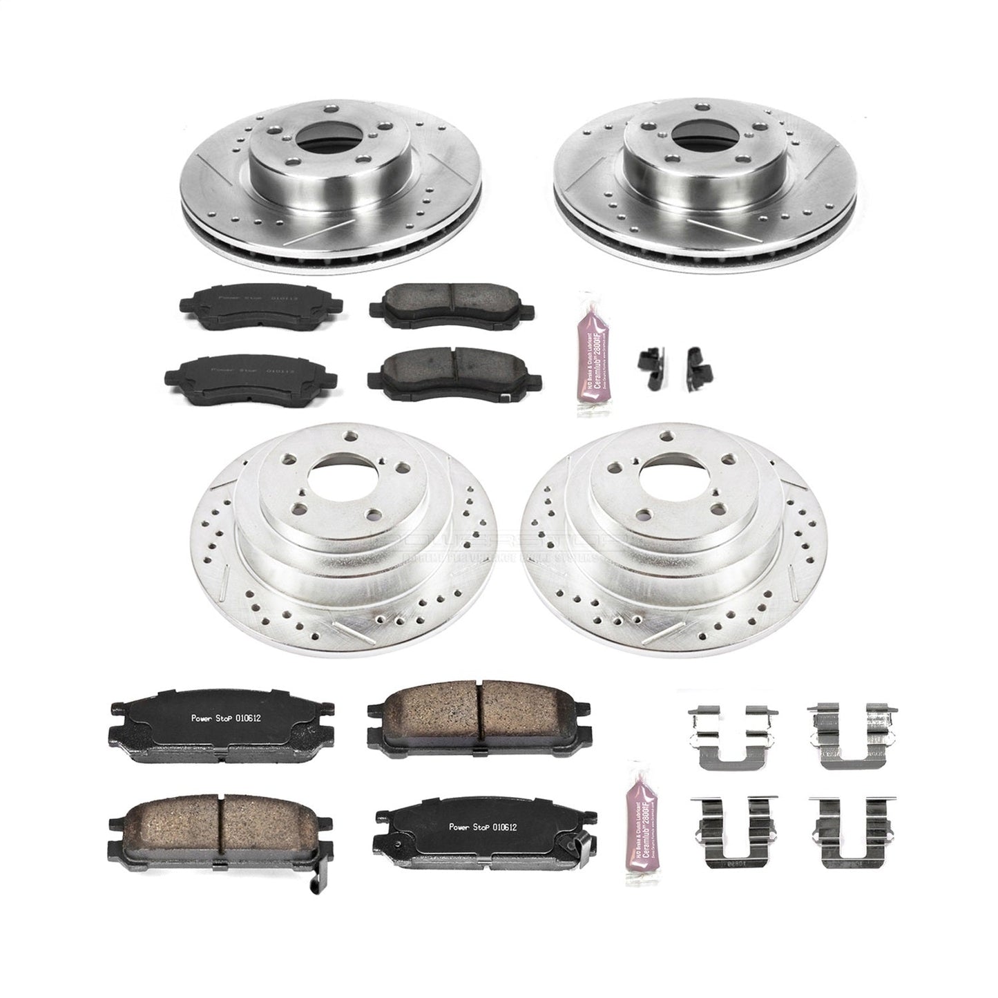 PowerStop Front & Rear Z23 Evolution Sport Brake Kit | Subaru Legacy (97-99) (K446)
