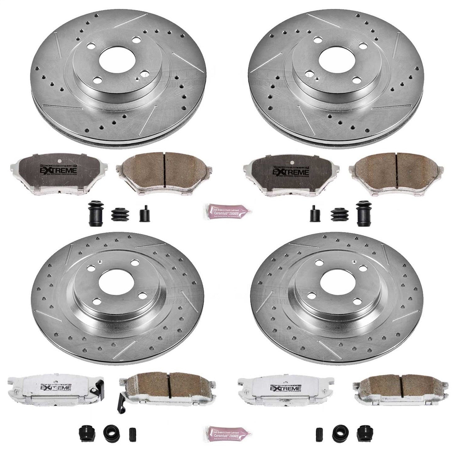 PowerStop Front & Rear Z26 Street Warrior Brake Kit | Mazda Miata (01-05) (K4468-26)