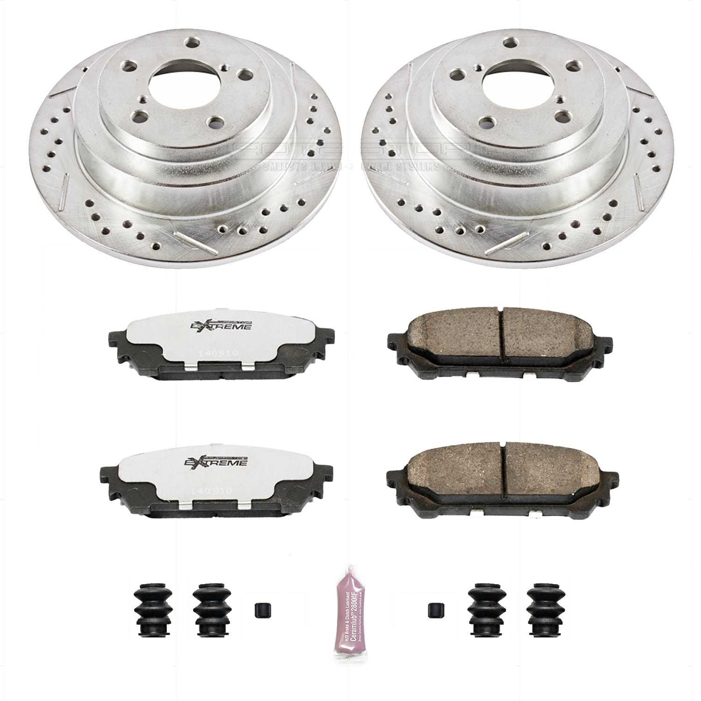 PowerStop Rear Z26 Street Warrior Brake Kit | Saab 9-2X (05-06) (K447-26)