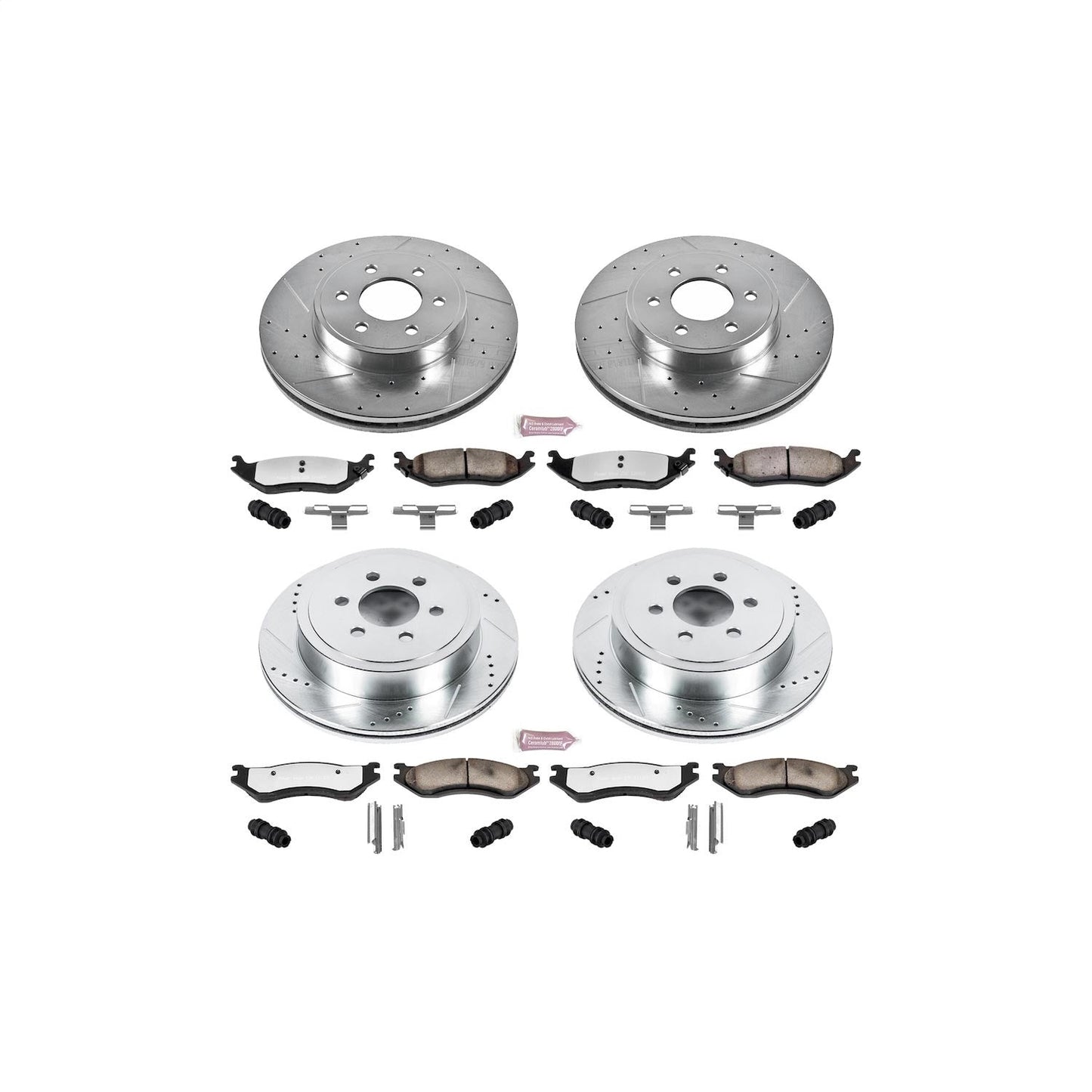 PowerStop Front & Rear Z36 Truck & Tow Brake Kit | Dodge Durango 2003 (K4471-36)