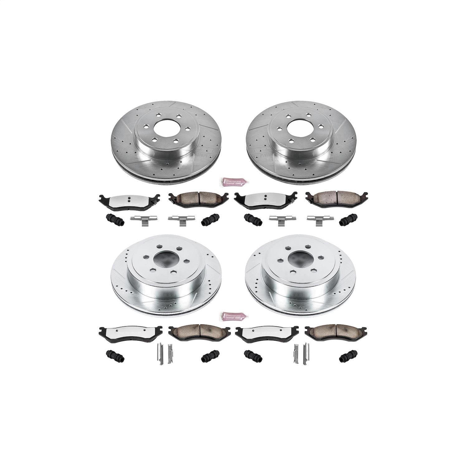 PowerStop Front & Rear Z36 Truck & Tow Brake Kit | Dodge Durango 2003 (K4471-36)