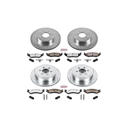 PowerStop Front & Rear Z36 Truck & Tow Brake Kit | Dodge Durango 2003 (K4471-36)