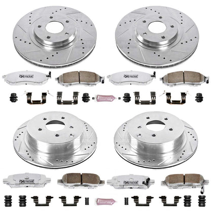 PowerStop Front & Rear Z26 Street Warrior Brake Kit | Nissan Murano (11-14) (K4476-26)