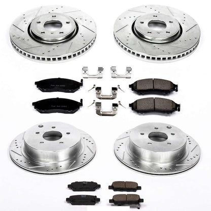 PowerStop Front & Rear Z23 Evolution Brake Kit | Infiniti FX45 (05-08) (K4477)