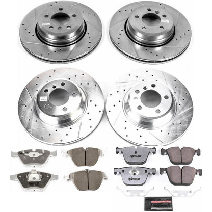 PowerStop Front & Rear Z26 Street Warrior Brake Kit | BMW 750i (06-08) (K4479-26)