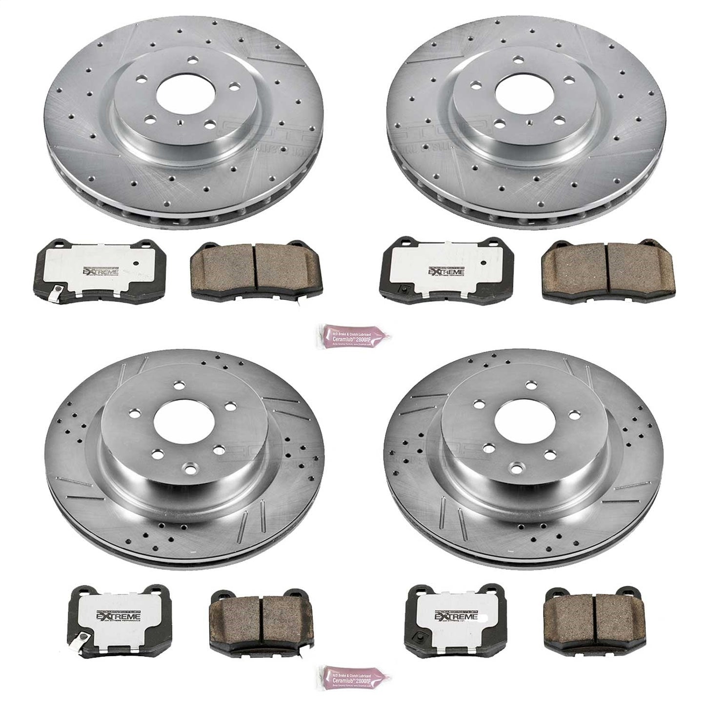 PowerStop Front & Rear Z26 Street Warrior Brake Kit | Infiniti G35 (03-04) (K4488-26)