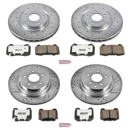 PowerStop Front & Rear Z26 Street Warrior Brake Kit | Infiniti G35 (03-04) (K4488-26)