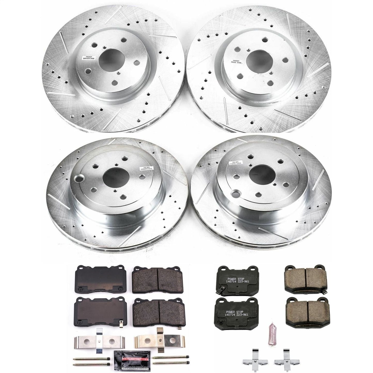 PowerStop Front & Rear Z23 Evolution Sport Brake Kit | Subaru Impreza (08-14) (K4490)