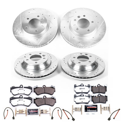 PowerStop Front & Rear Z26 Street Warrior Brake Kit | Porsche Cayenne (04-06) (K4495-26)