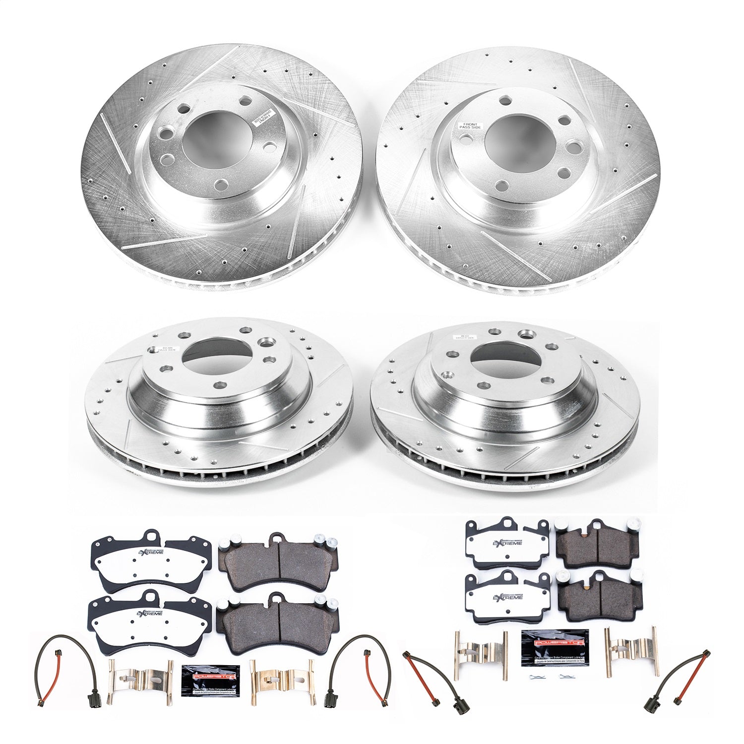 PowerStop Front & Rear Z26 Street Warrior Brake Kit | Audi Q7 (07-15) (K4500-26)