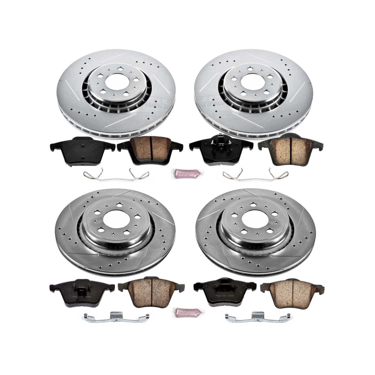 PowerStop Front & Rear Z23 Evolution Sport Brake Kit | Volvo XC90 (03-14) (K4502)