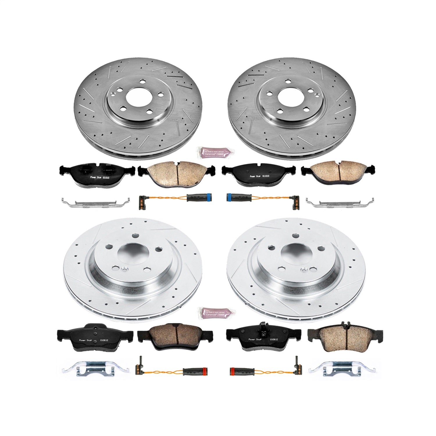 PowerStop Front & Rear Z23 Evolution Sport Brake Kit | Mercedes-Benz S500 (03-06) (K4507)