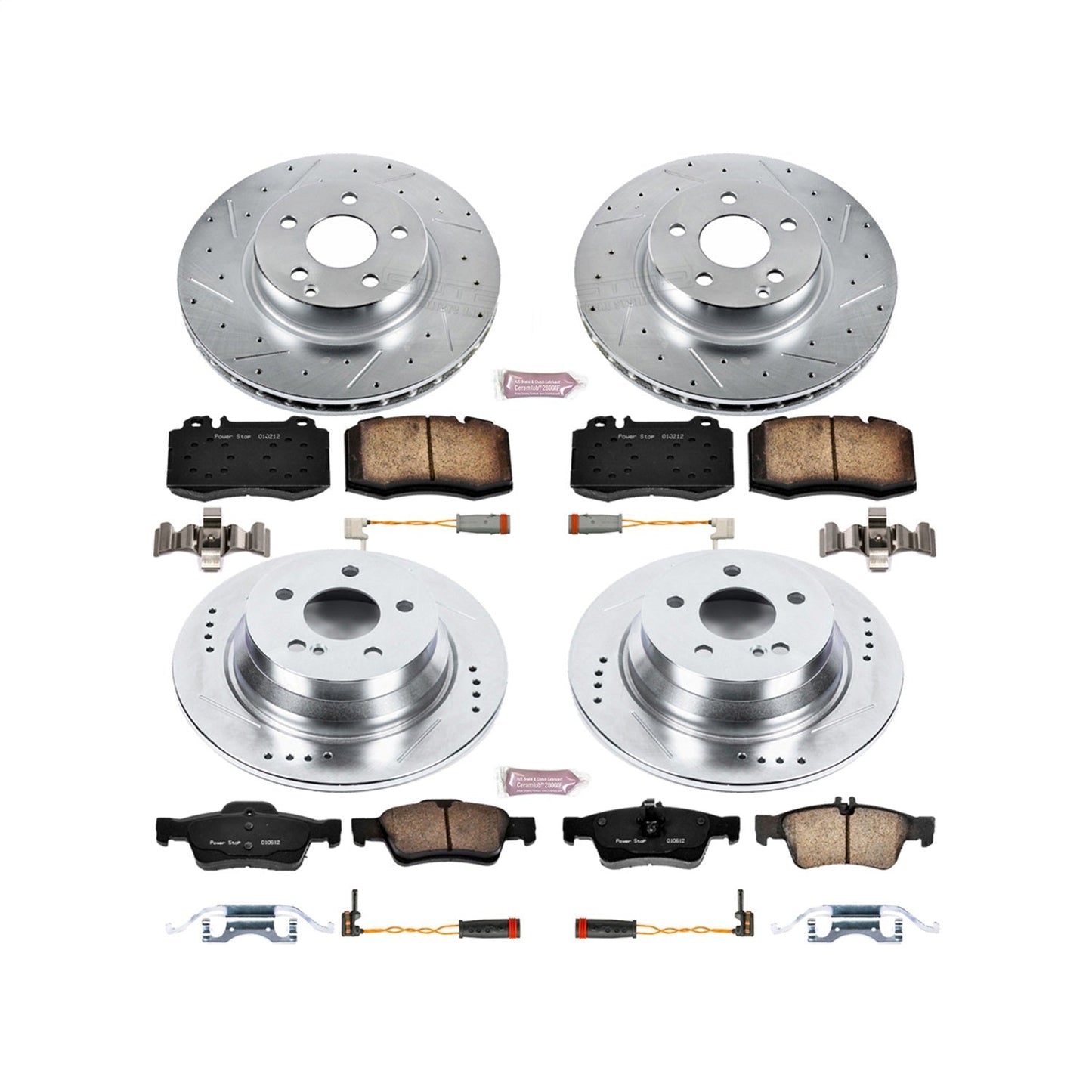 PowerStop Front and Rear Z23 Evolution Brake Kit | Mercedes-Benz E350 (06) (K4512)