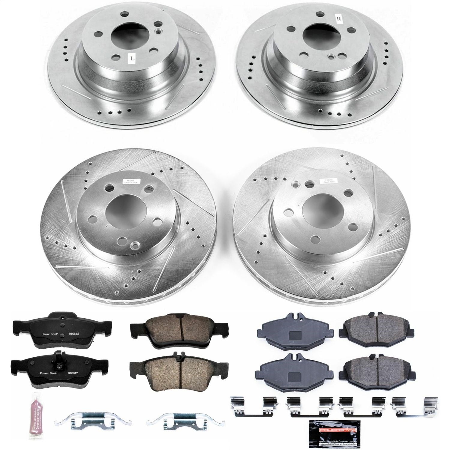 PowerStop Front & Rear Z23 Evolution Sport Brake Kit | Mercedes-Benz E320 (03-05) (K4514)