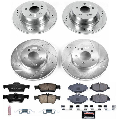 PowerStop Front & Rear Z23 Evolution Sport Brake Kit | Mercedes-Benz E320 (03-05) (K4514)