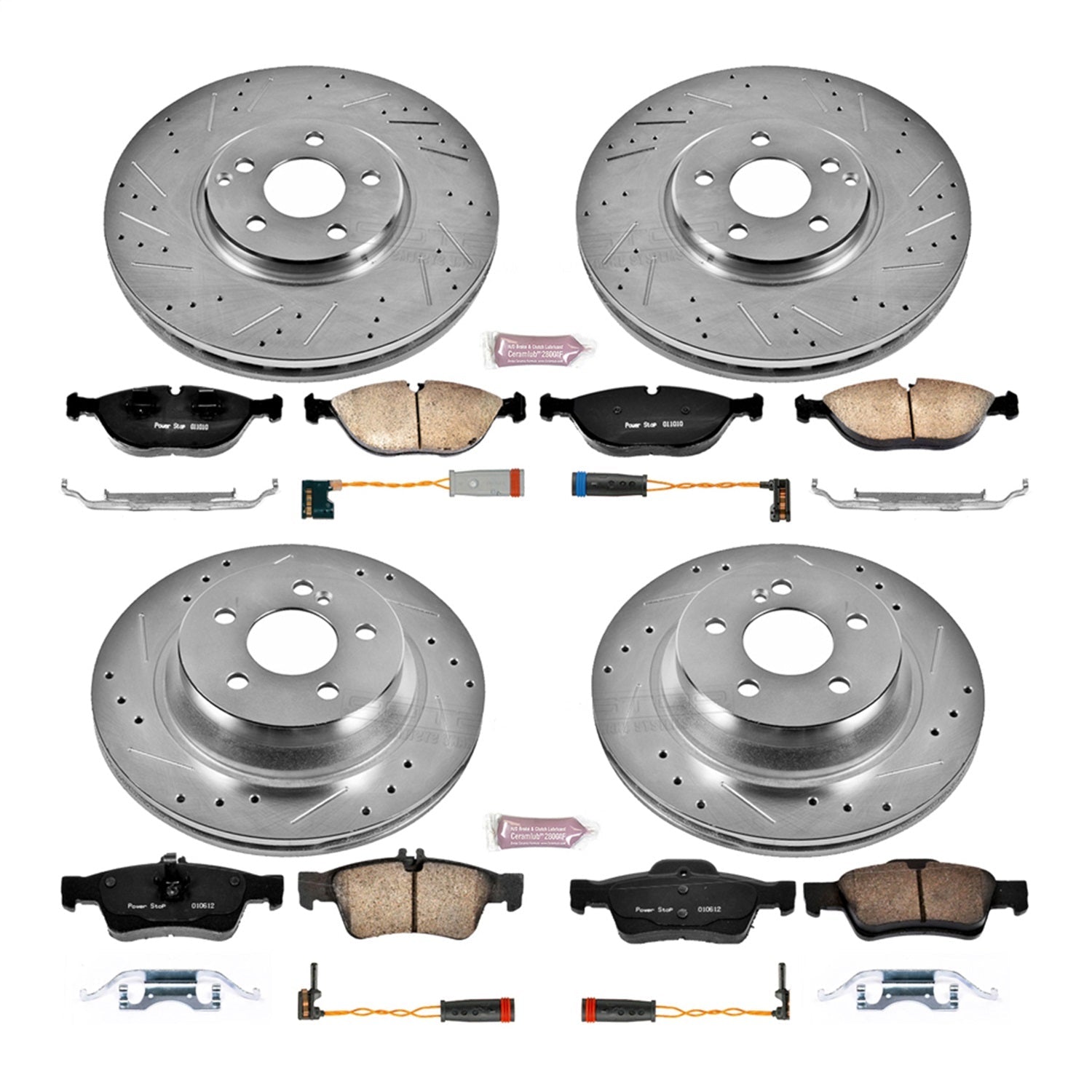 PowerStop Front & Rear Z23 Evolution Sport Brake Kit | Mercedes-Benz E500 (04-05) (K4517)