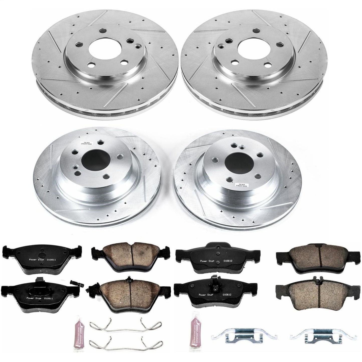 PowerStop Front & Rear Z23 Evolution Sport Brake Kit | Mercedes-Benz E350 (06-09) (K4518)