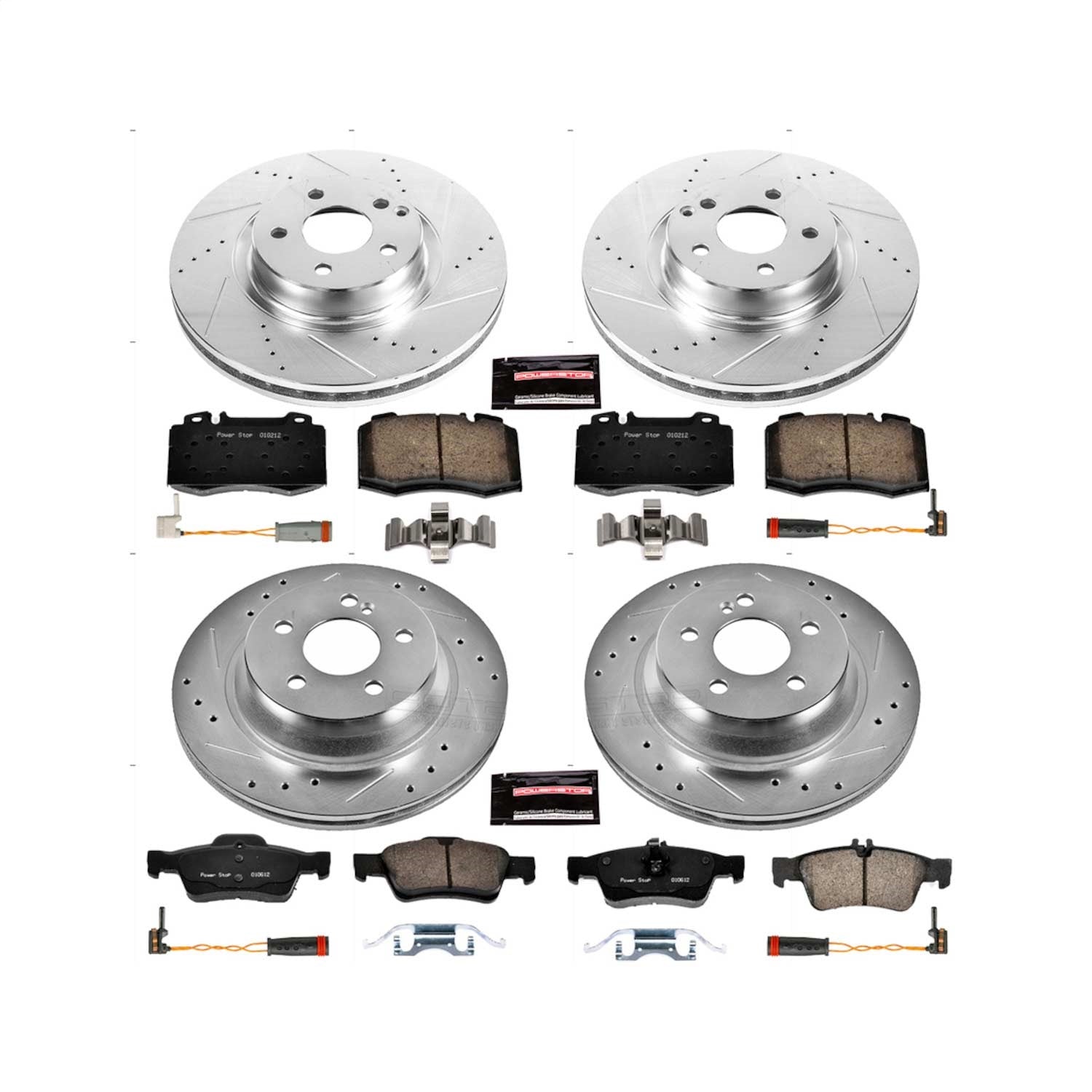 PowerStop Front & Rear Z23 Evolution Sport Brake Kit | Mercedes-Benz E350 (07-09) (K4522)