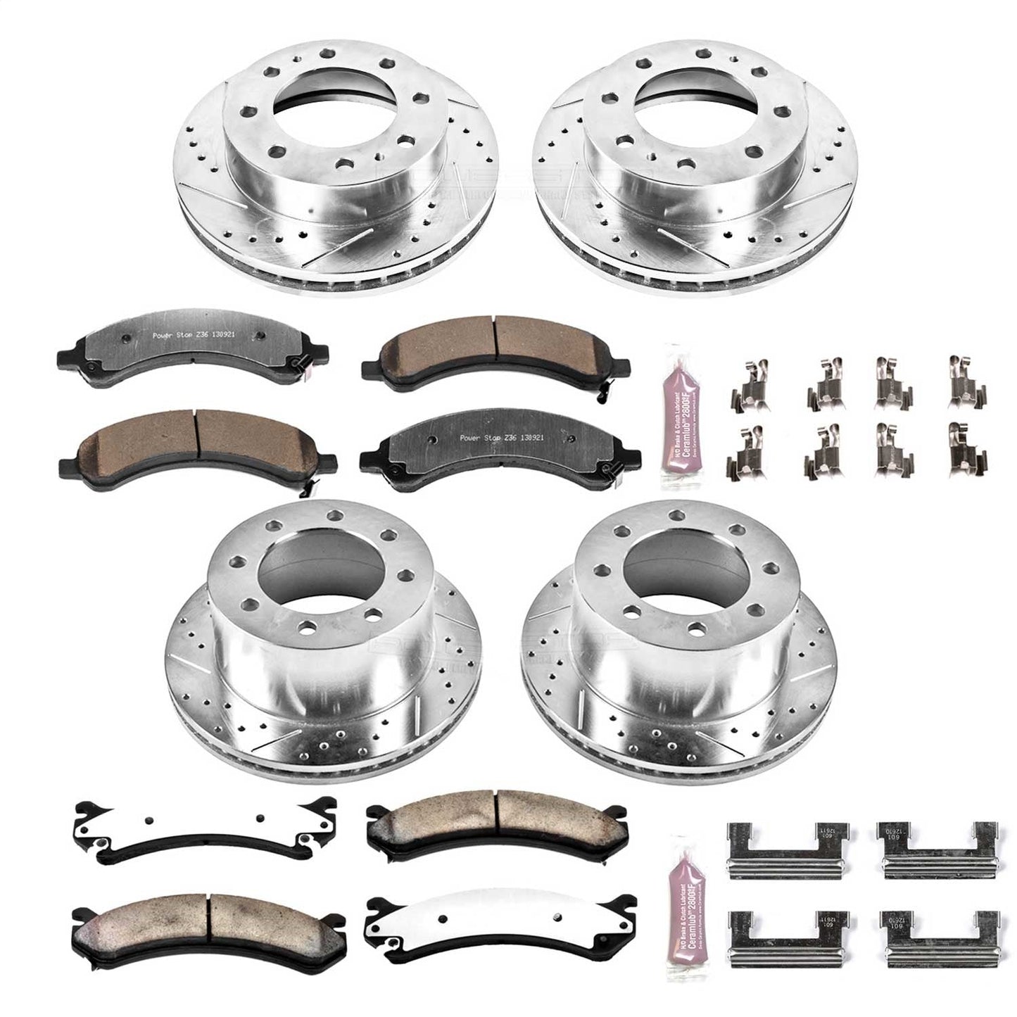 PowerStop Front & Rear Z36 Truck & Tow Brake Kit | Chevrolet Express 3500 (03-08) (K4528-36)