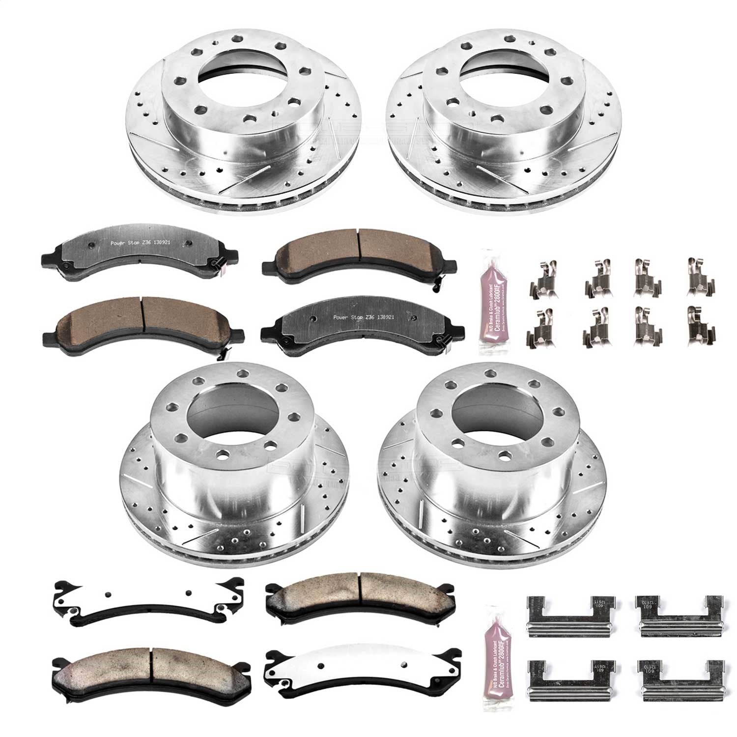 PowerStop Front & Rear Z36 Truck & Tow Brake Kit | Chevrolet Express 3500 (03-08) (K4528-36)