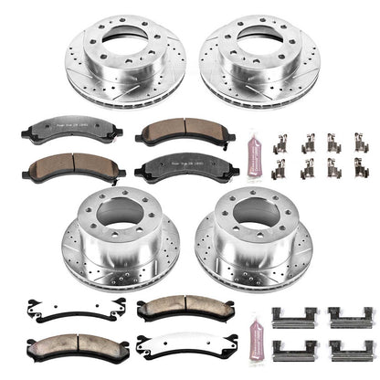 PowerStop Front & Rear Z36 Truck & Tow Brake Kit | Chevrolet Express 3500 (03-08) (K4528-36)