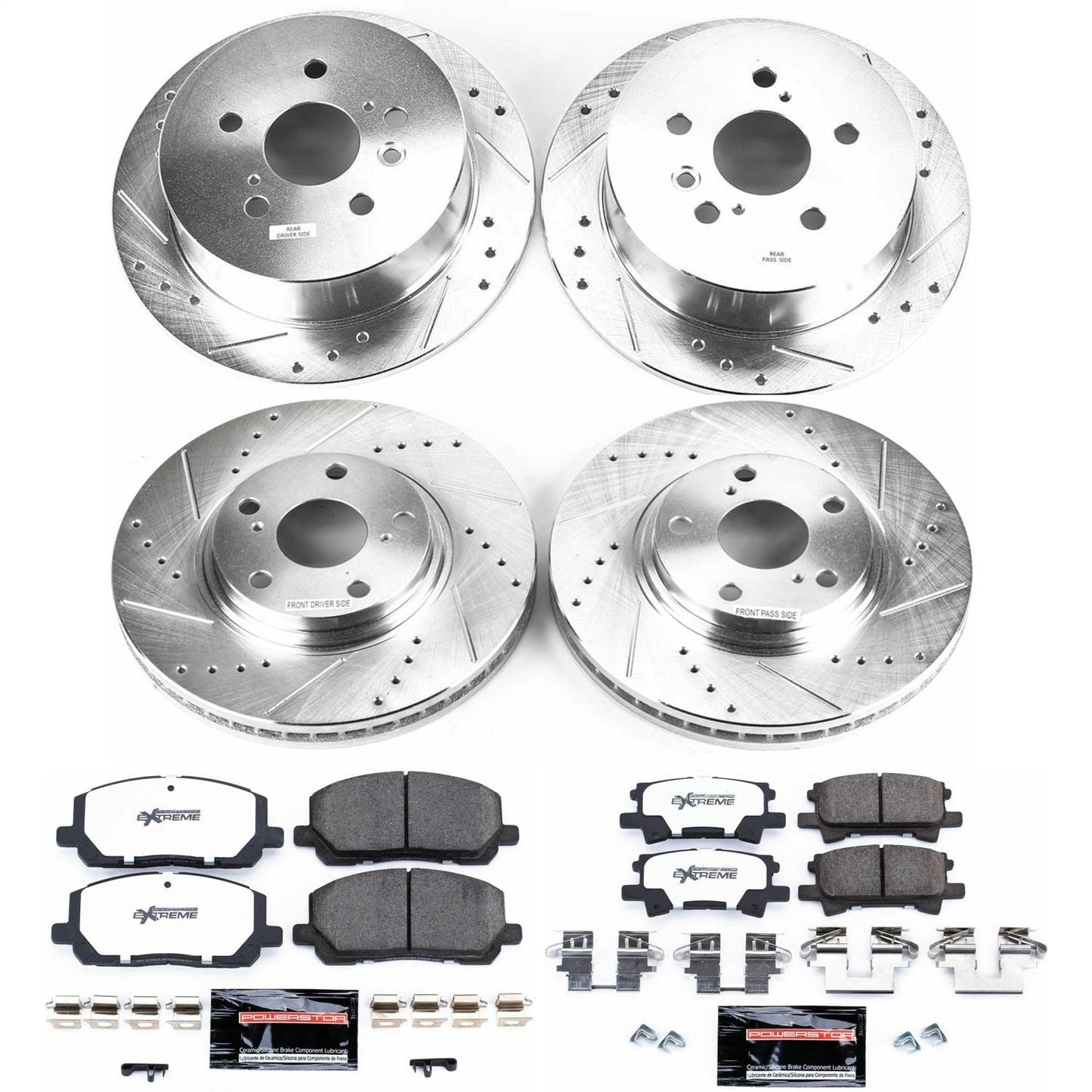 PowerStop Front & Rear Z36 Truck & Tow Brake Kit | Toyota Highlander (04-07) (K4531-36)
