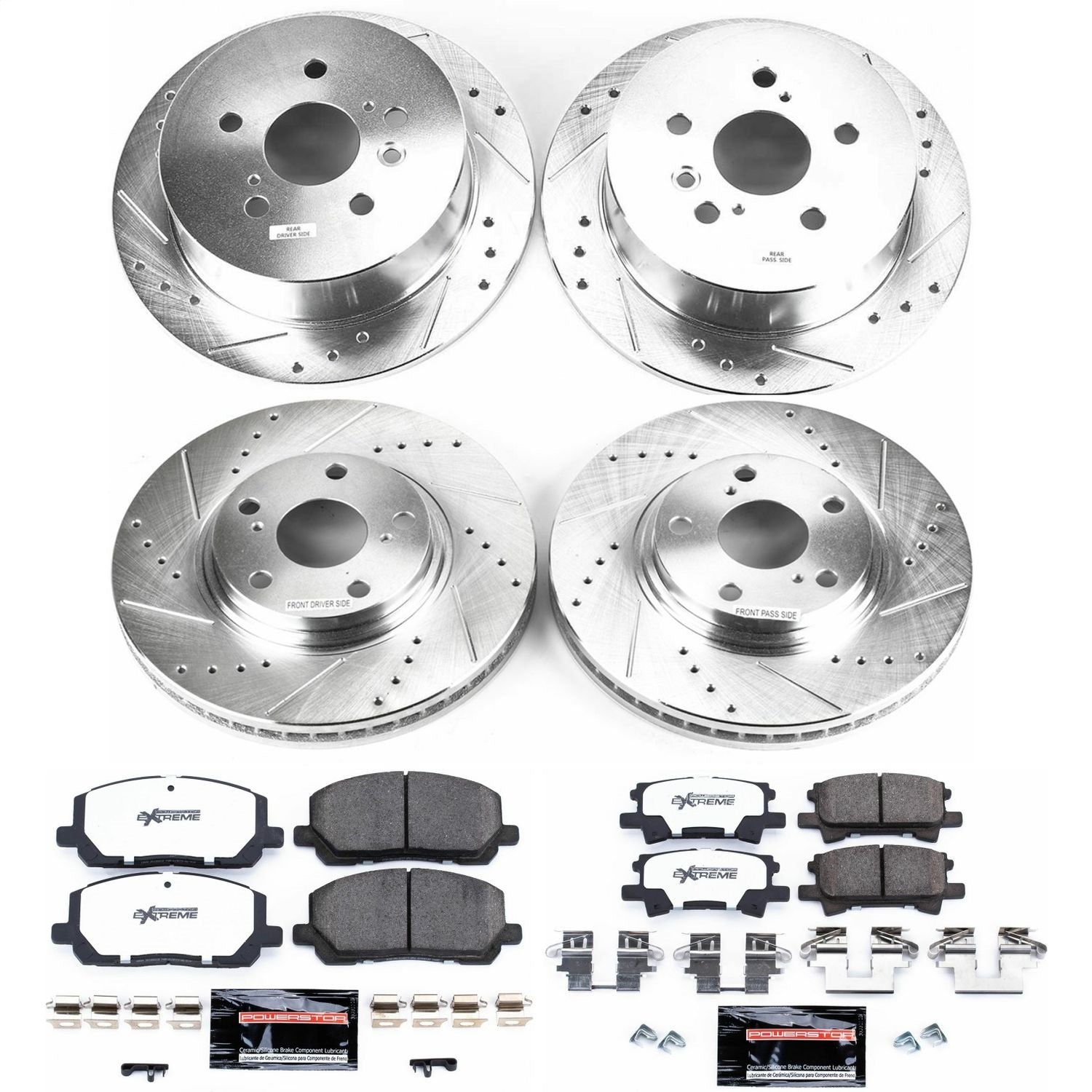 PowerStop Front & Rear Z36 Truck & Tow Brake Kit | Toyota Highlander (04-07) (K4531-36)