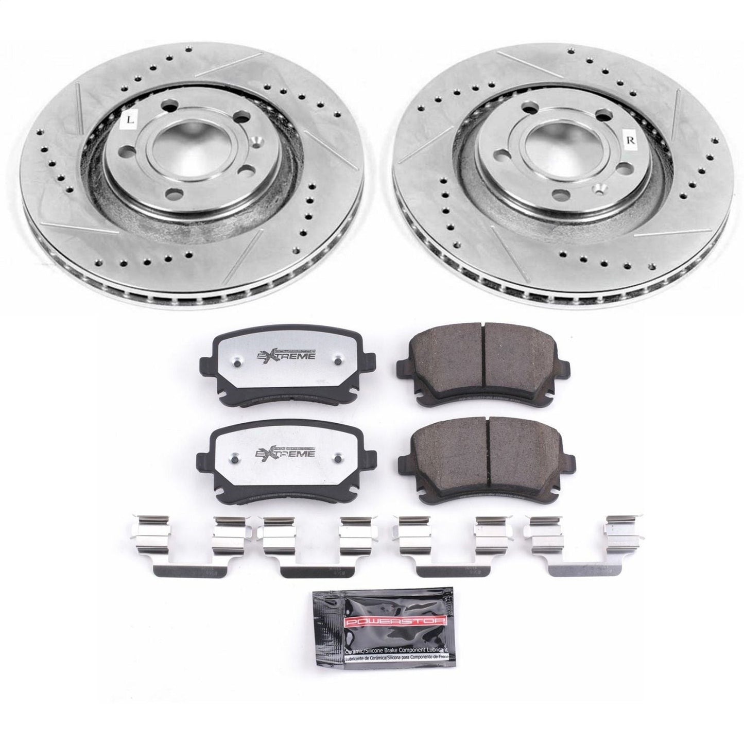 PowerStop Rear Z26 Street Warrior Brake Kit | Audi S4 (04-09) (K4564-26)