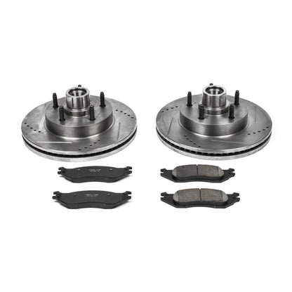 PowerStop Front Z23 Evolution Brake Kit | Ford E-150 Club Wagon (04-05) (K4578)