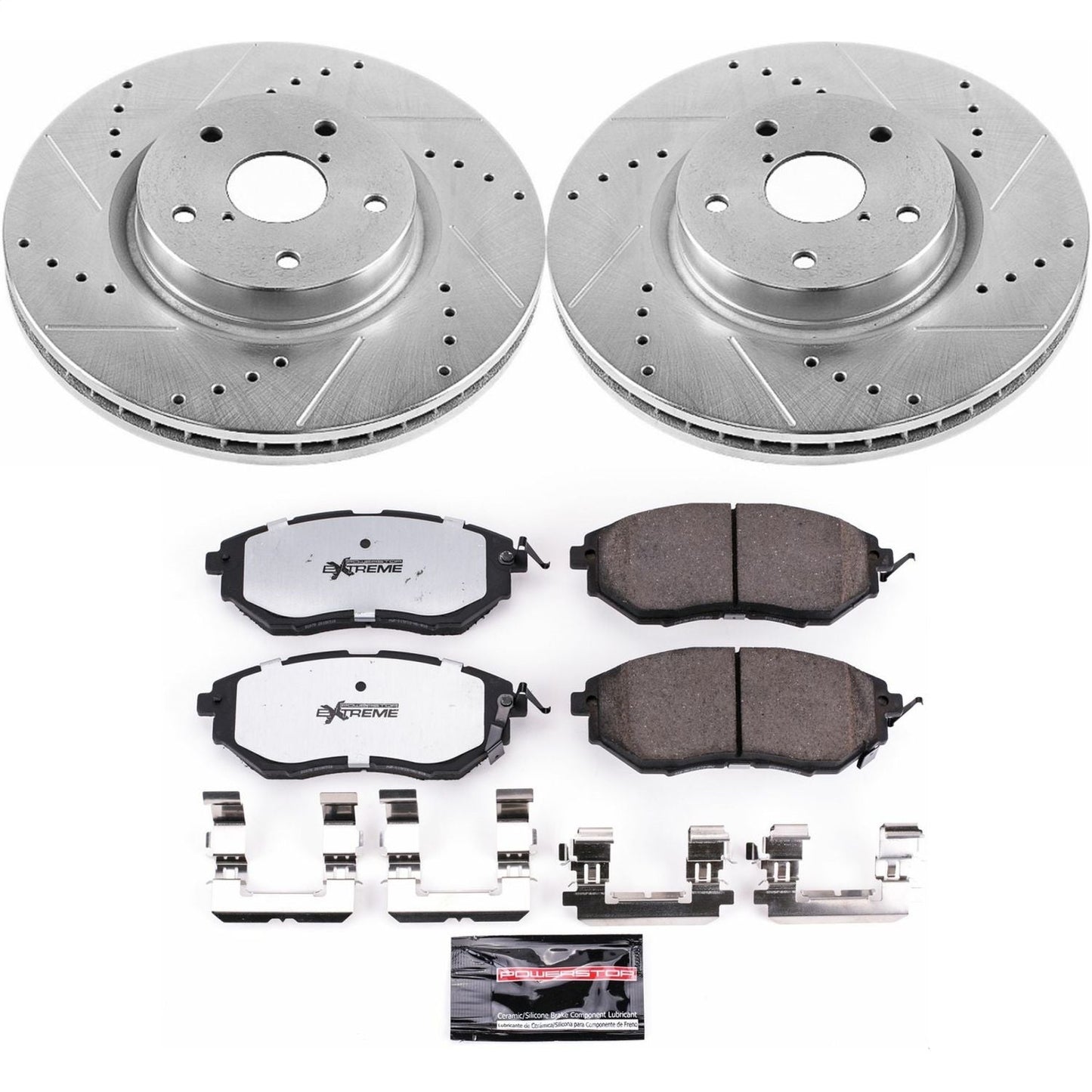 PowerStop Front Z26 Street Warrior Brake Kit | Subaru B9 Tribeca (06-07) (K4603-26)