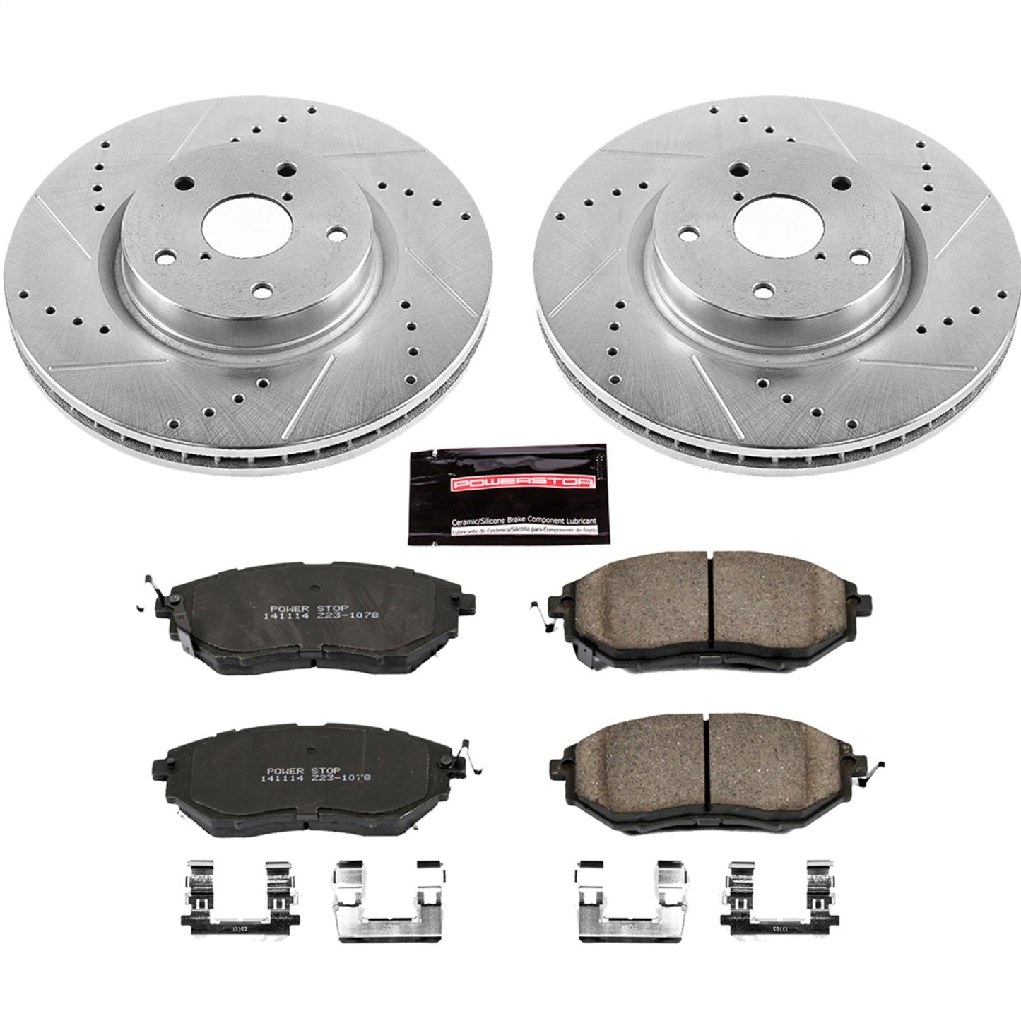 PowerStop Front Z23 Evolution Sport Brake Kit | Subaru B9 Tribeca (06-07) (K4603)
