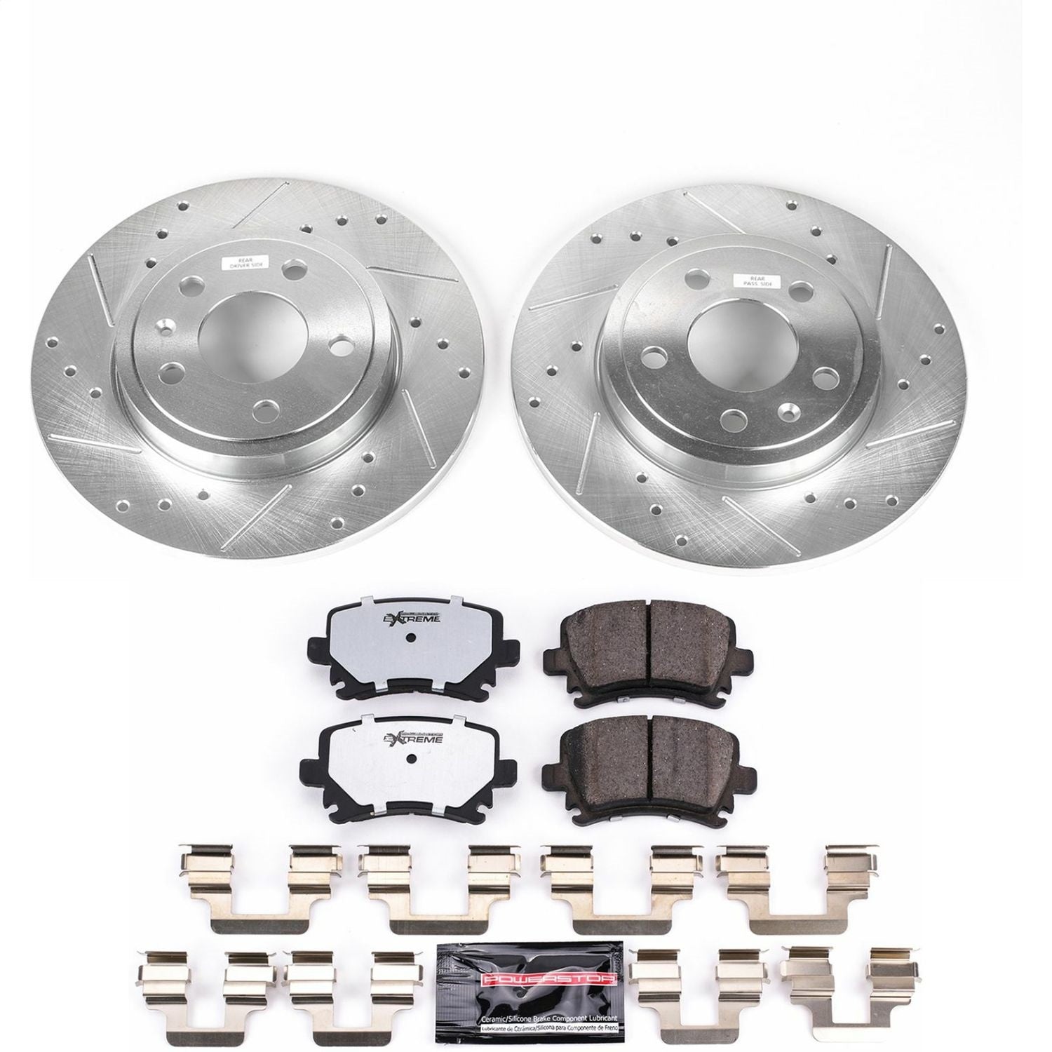 PowerStop Rear Z26 Street Warrior Brake Kit | Audi A4 (05-09) (K4624-26)