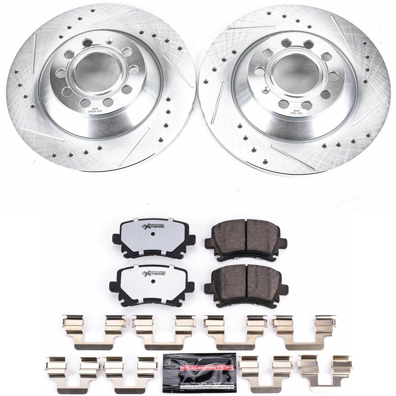 PowerStop Rear Z26 Street Warrior Brake Kit | Audi A6 (05-11) (K4625-26)