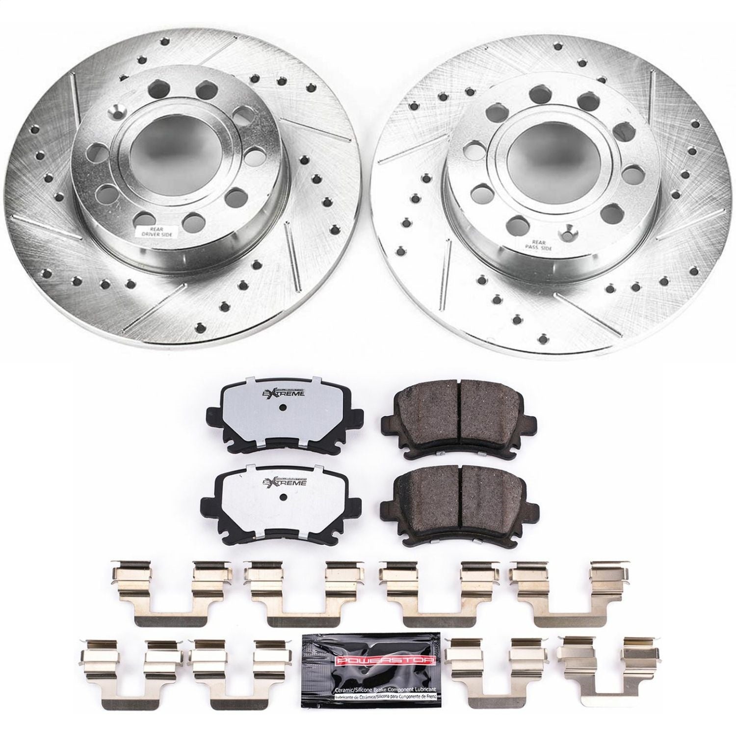 PowerStop Rear Z26 Street Warrior Brake Kit | Audi A3 2008 (K4627-26)