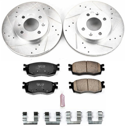 PowerStop Front Z23 Evolution Sport Brake Kit | Hyundai Accent (06-11) (K4652)