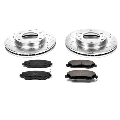 PowerStop Front Z23 Evolution Sport Brake Kit | Hyundai Entourage (07-08) (K4664)