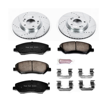 PowerStop Front Z23 Evolution Sport Brake Kit | Hyundai Santa Fe (07-09) (K4665)