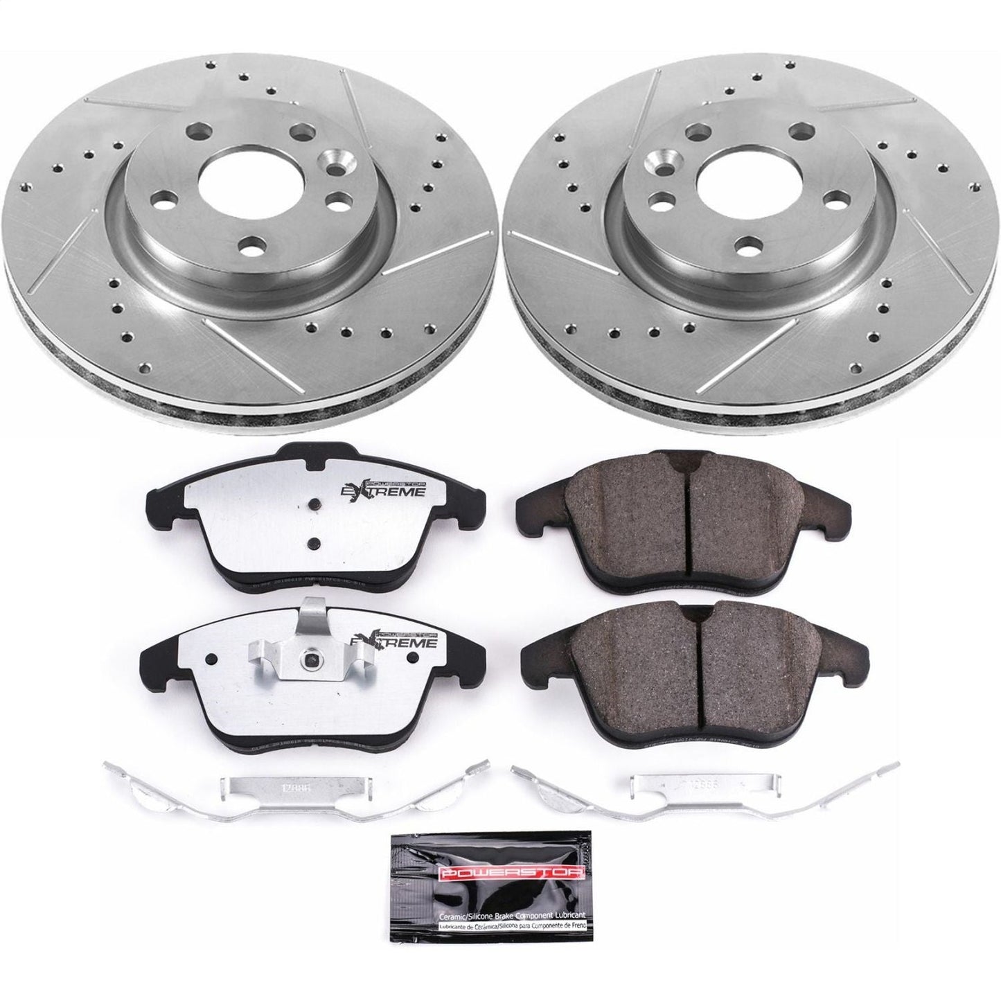 PowerStop Front Z36 Truck & Tow Brake Kit | Volvo S60 (15-18) (K4700-36)