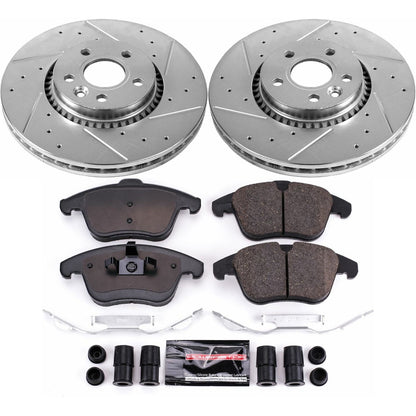 PowerStop Front Z23 Evolution Sport Brake Kit | Land Rover LR2 (08-15) (K4701)